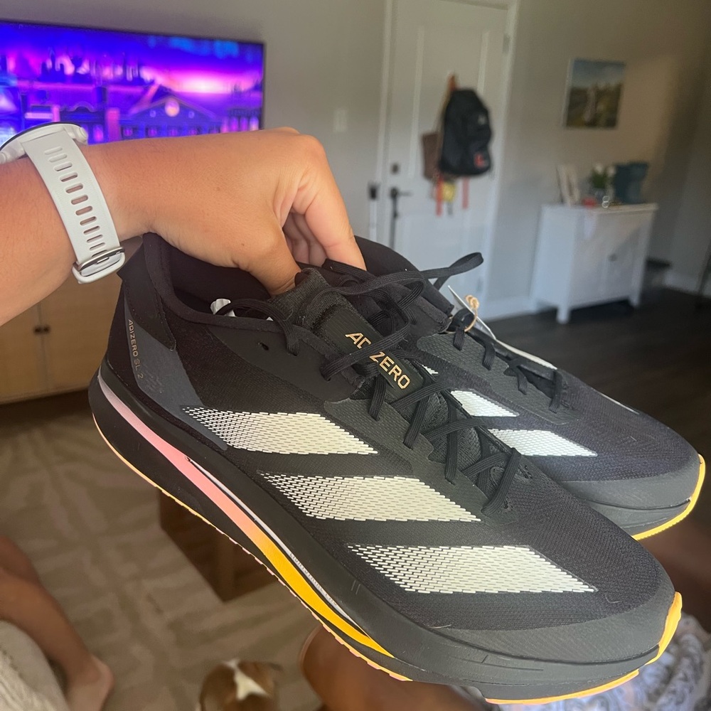 Adidas Adizero Black and White Sneakers